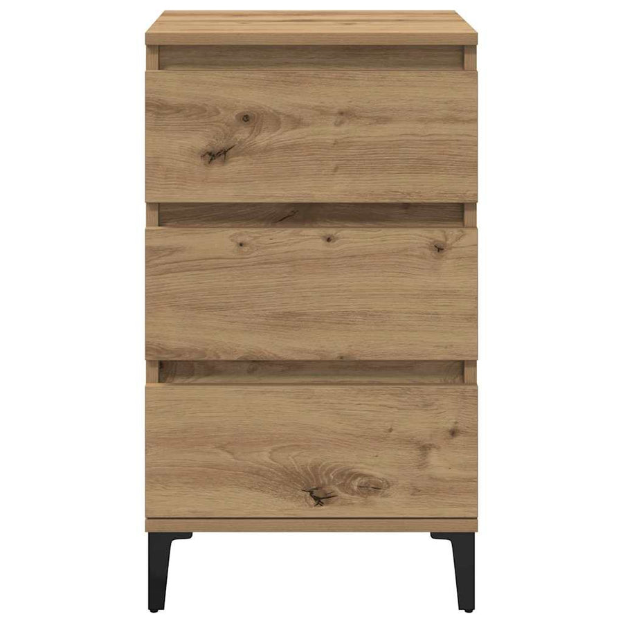 Nachtkastje met lade Artisan Eiken 45 x 35 x 44 cm Bewerkt hout