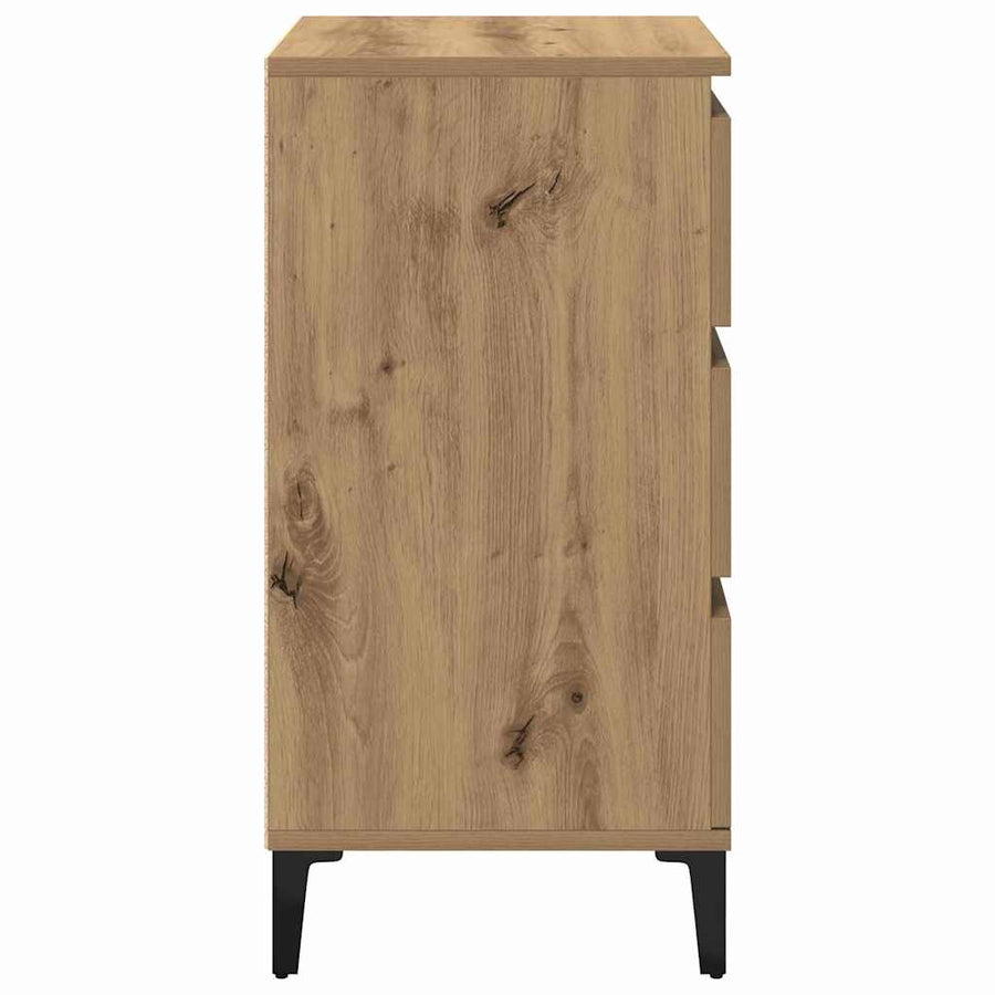 Nachtkastje met lade Artisan Eiken 45 x 35 x 44 cm Bewerkt hout