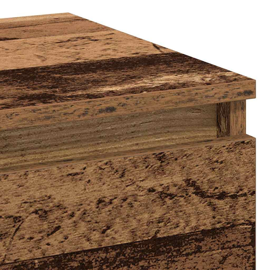 Nachtkastje met lade Oudhout 40 x 35 x 50 cm Bewerkt hout