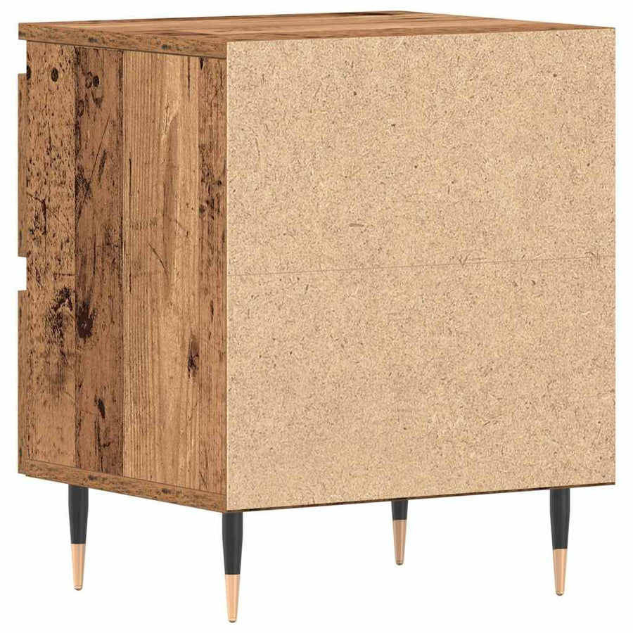Nachtkastje met lade Oudhout 40 x 35 x 50 cm Bewerkt hout