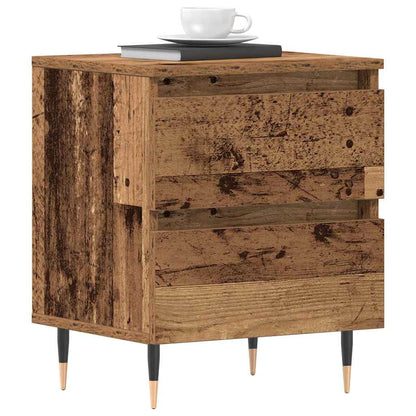 Nachtkastje met lade Oudhout 40 x 35 x 50 cm Bewerkt hout