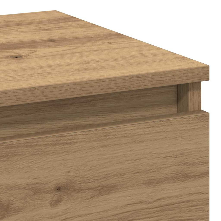 Nachtkastje met lade Artisan Eiken 40 x 35 x 50 cm Bewerkt hout