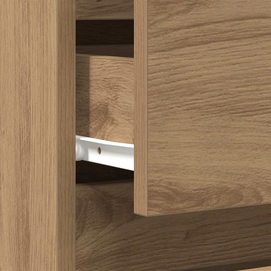 Nachtkastje met lade Artisan Eiken 40 x 35 x 50 cm Bewerkt hout