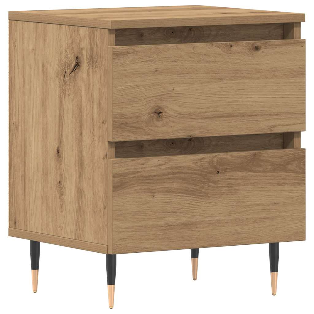 Nachtkastje met lade Artisan Eiken 40 x 35 x 50 cm Bewerkt hout