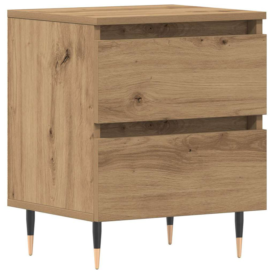 Nachtkastje met lade Artisan Eiken 40 x 35 x 50 cm Bewerkt hout