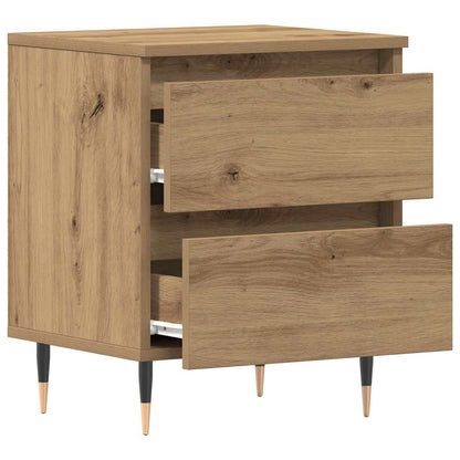 Nachtkastje met lade Artisan Eiken 40 x 35 x 50 cm Bewerkt hout