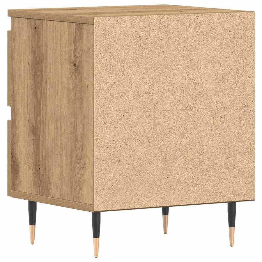 Nachtkastje met lade Artisan Eiken 40 x 35 x 50 cm Bewerkt hout