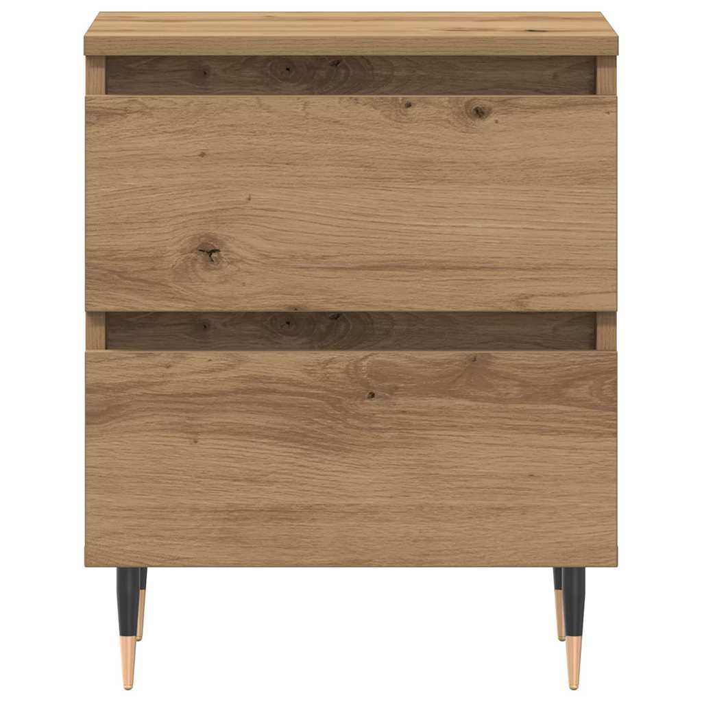 Nachtkastje met lade Artisan Eiken 40 x 35 x 50 cm Bewerkt hout