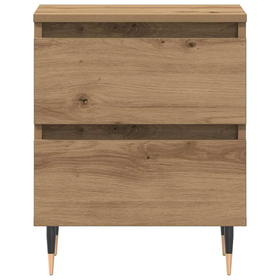 Nachtkastje met lade Artisan Eiken 40 x 35 x 50 cm Bewerkt hout