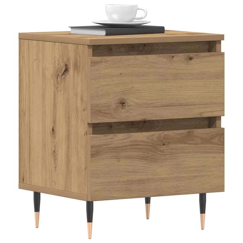 Nachtkastje met lade Artisan Eiken 40 x 35 x 50 cm Bewerkt hout