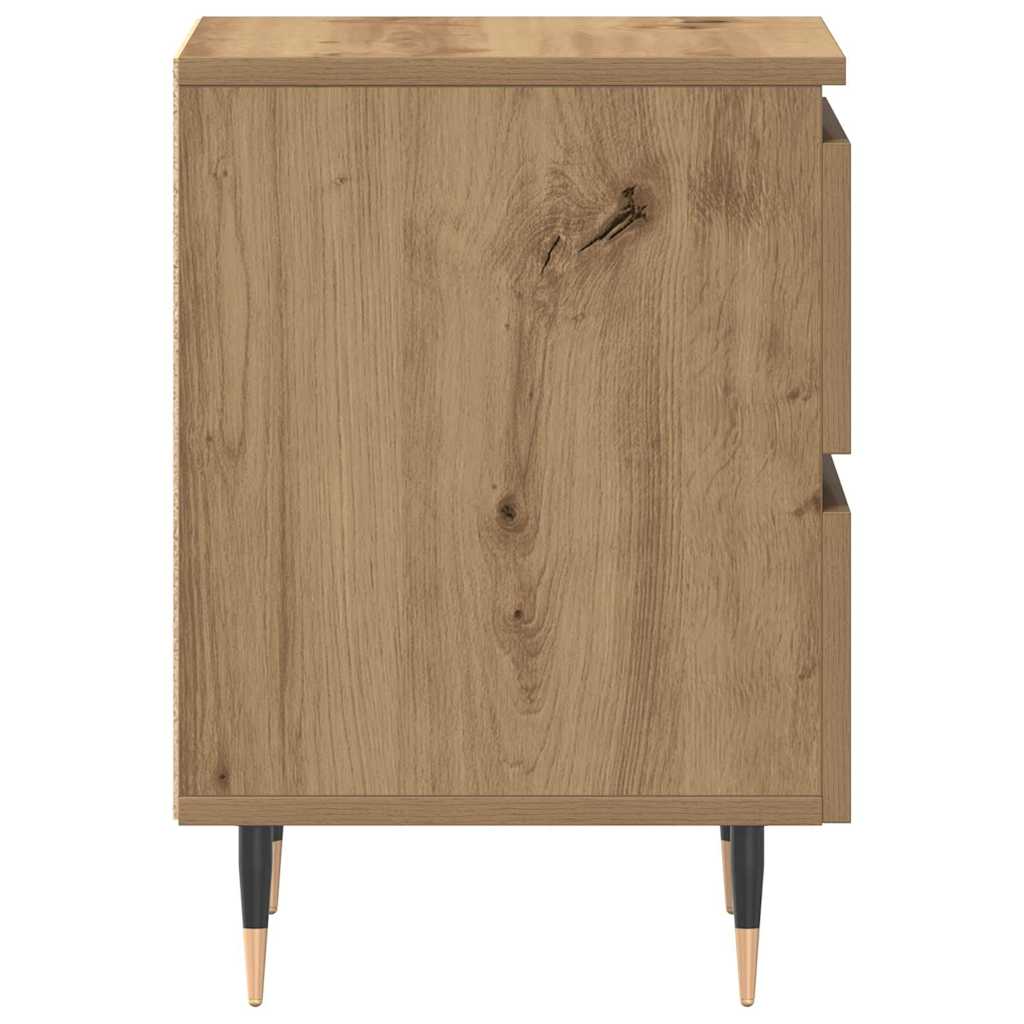 Nachtkastje met lade Artisan Eiken 40 x 35 x 50 cm Bewerkt hout