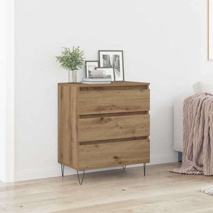 Dressoir met lade Artisan Eiken 60 x 35 x 70 cm Bewerkt hout