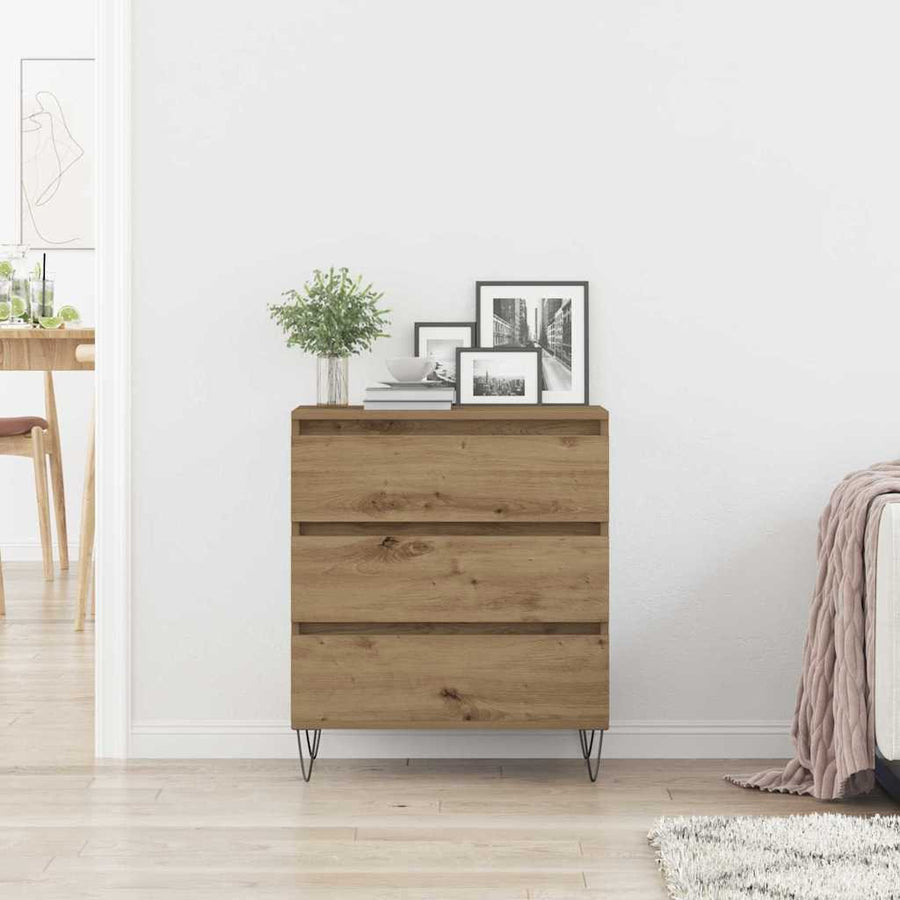 Dressoir met lade Artisan Eiken 60 x 35 x 70 cm Bewerkt hout
