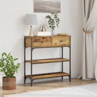 Wall Table with Drawer Old Wood 72.5 x 25 x 75 cm Processed wood