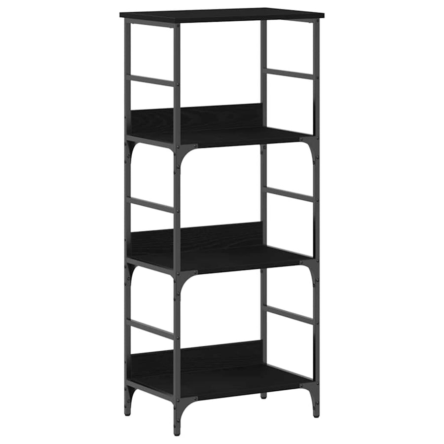 Boekenkast Zwart Eiken 50 x 33 x 117,5 cm Bewerkt hout
