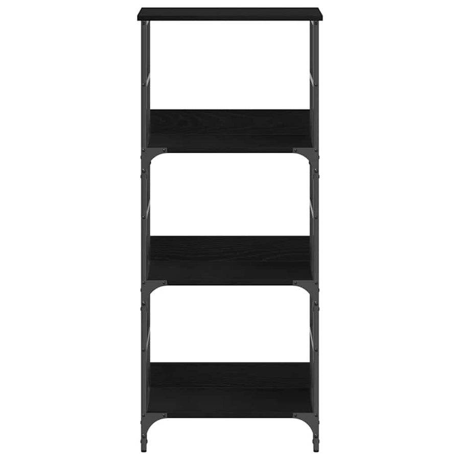 Boekenkast Zwart Eiken 50 x 33 x 117,5 cm Bewerkt hout