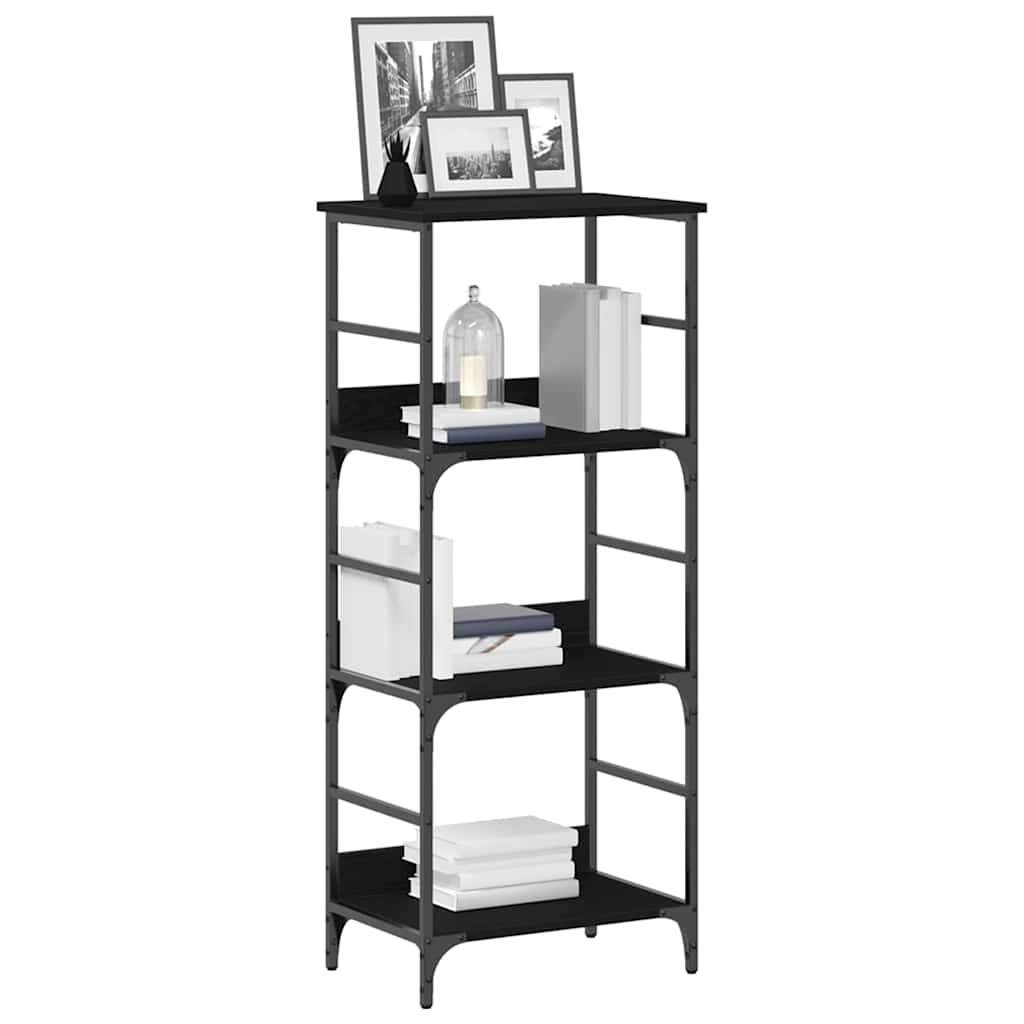 Boekenkast Zwart Eiken 50 x 33 x 117,5 cm Bewerkt hout