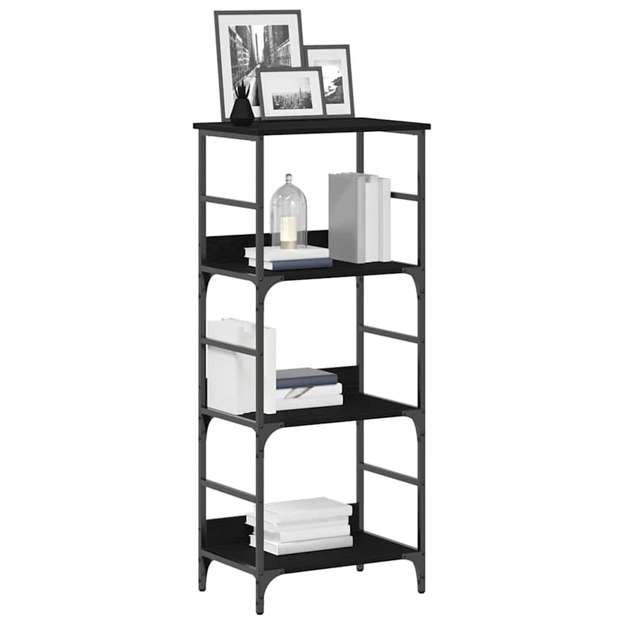 Boekenkast Zwart Eiken 50 x 33 x 117,5 cm Bewerkt hout