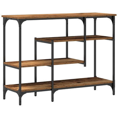 Console Tafel Oud hout 100 x 35 x 75 cm Gelaagd hout en metaal