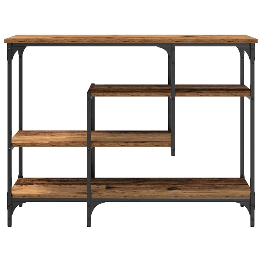 Console Tafel Oud hout 100 x 35 x 75 cm Gelaagd hout en metaal