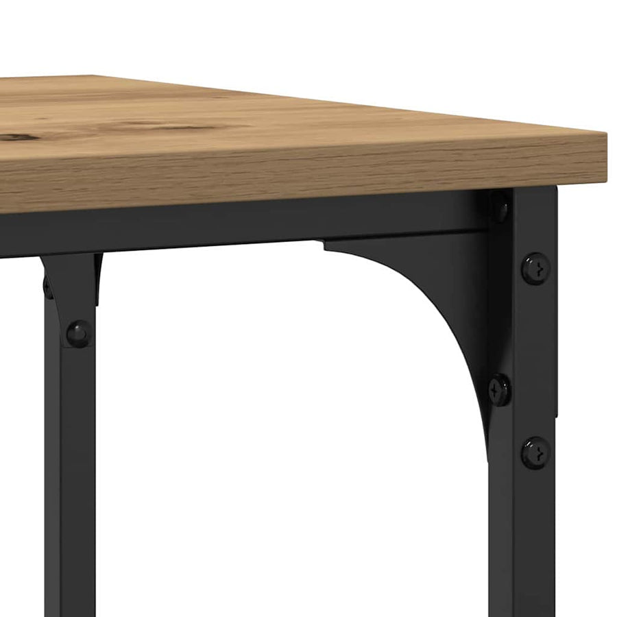 Console Tafel artisanaal eikenkleurig 100 x 35 x 75 cm