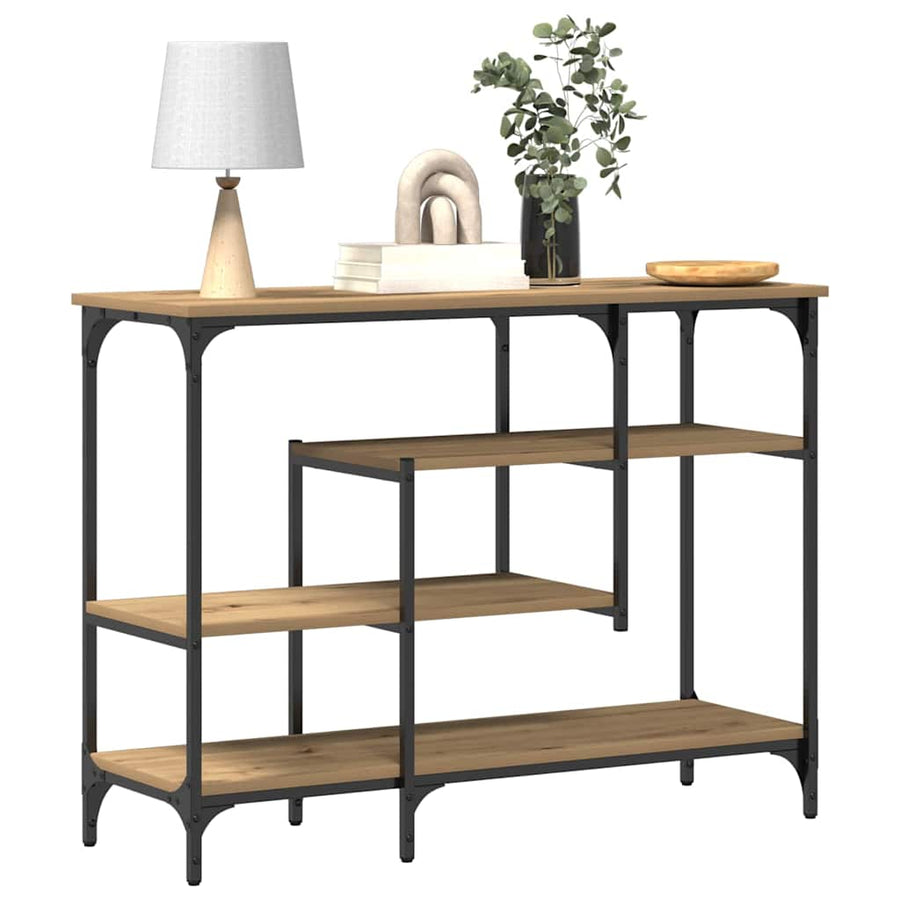 Console Tafel artisanaal eikenkleurig 100 x 35 x 75 cm