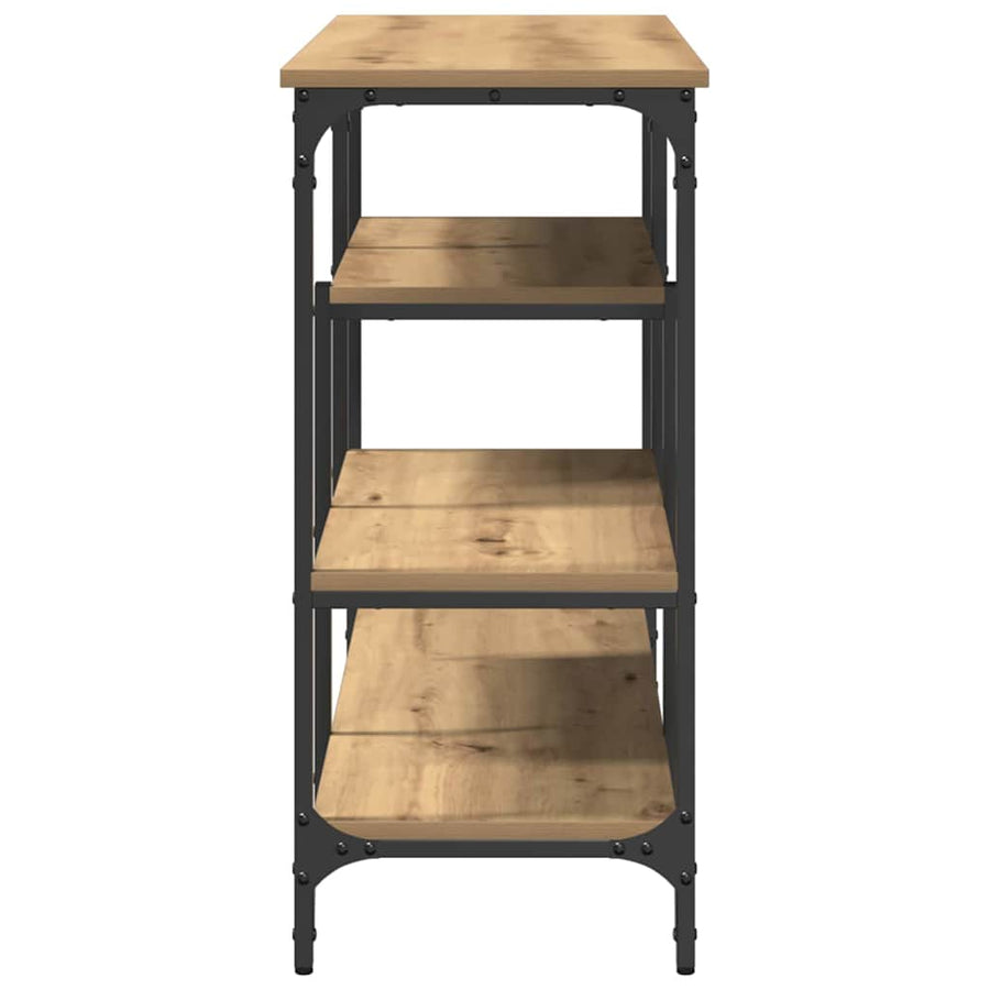 Console Tafel artisanaal eikenkleurig 100 x 35 x 75 cm