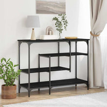 Console Tafel met plank met opslag Zwart eiken 100 x 35 x 75 cm