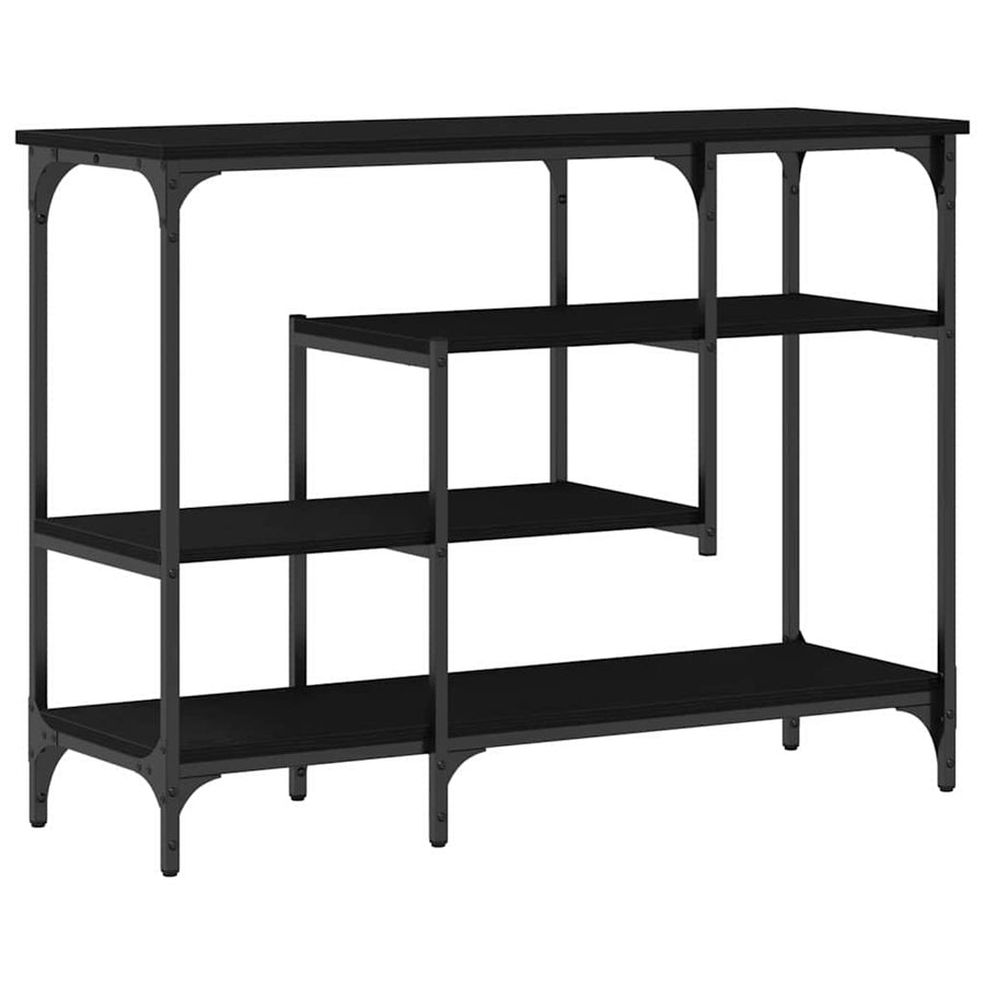 Console Tafel met plank met opslag Zwart eiken 100 x 35 x 75 cm