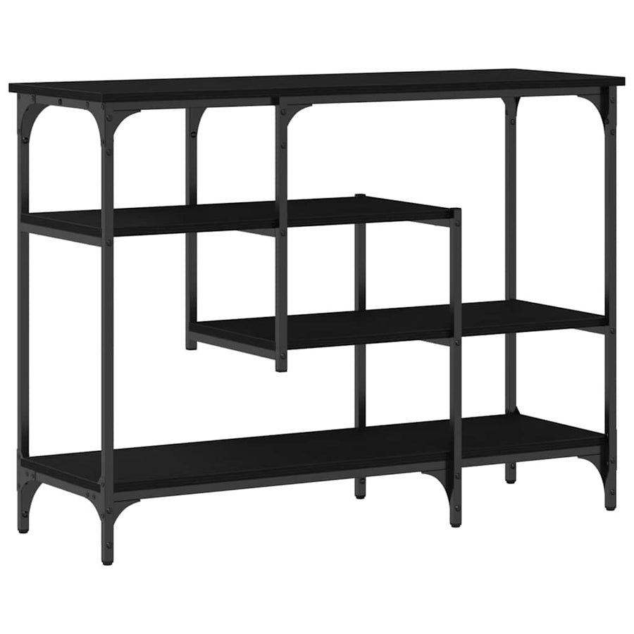 Console Tafel met plank met opslag Zwart eiken 100 x 35 x 75 cm