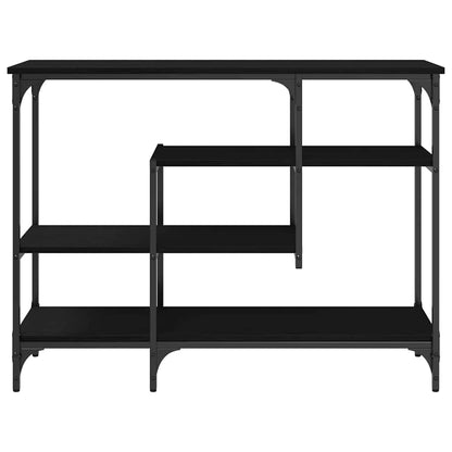 Console Tafel met plank met opslag Zwart eiken 100 x 35 x 75 cm