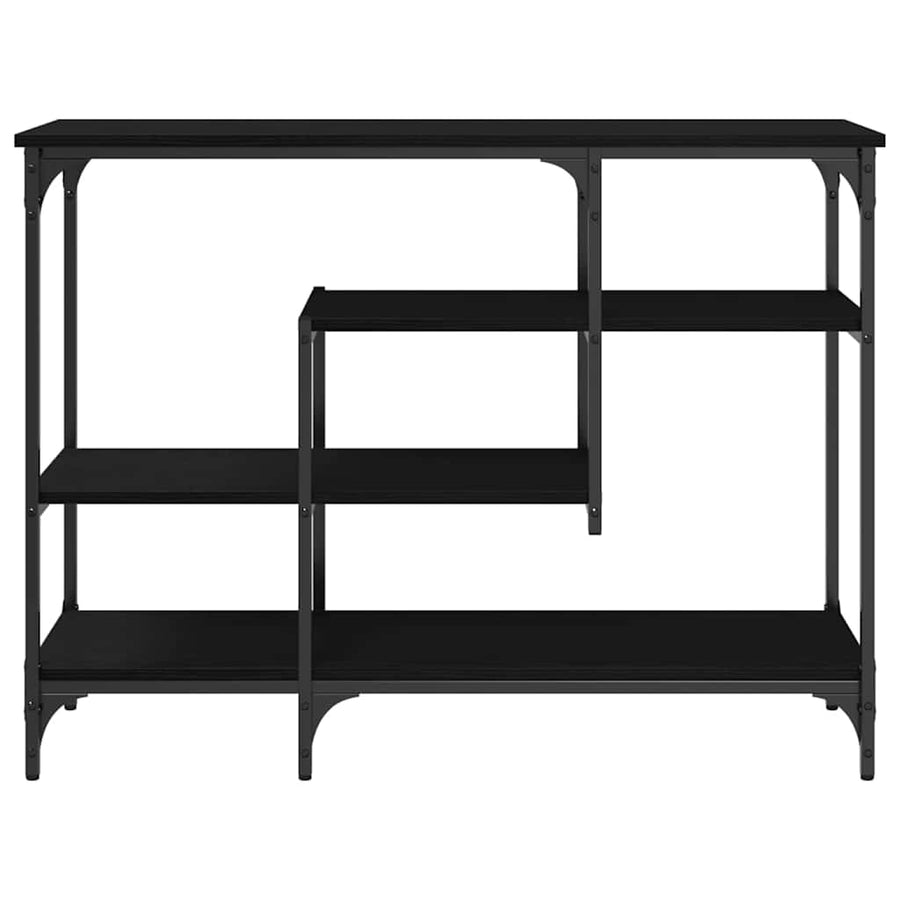 Console Tafel met plank met opslag Zwart eiken 100 x 35 x 75 cm