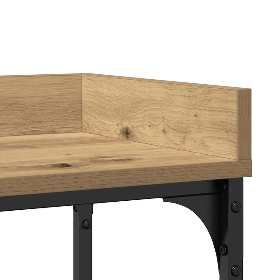 Console Tafel artisanaal eikenkleurig 100 x 30 x 80 cm