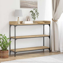 Console Tafel artisanaal eikenkleurig 100 x 30 x 80 cm
