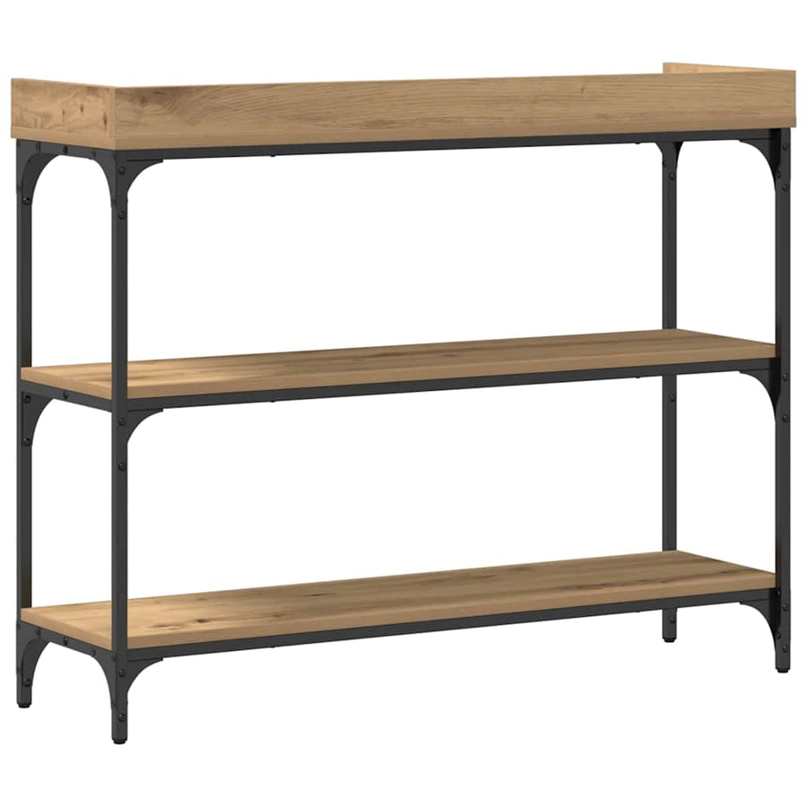 Console Tafel artisanaal eikenkleurig 100 x 30 x 80 cm