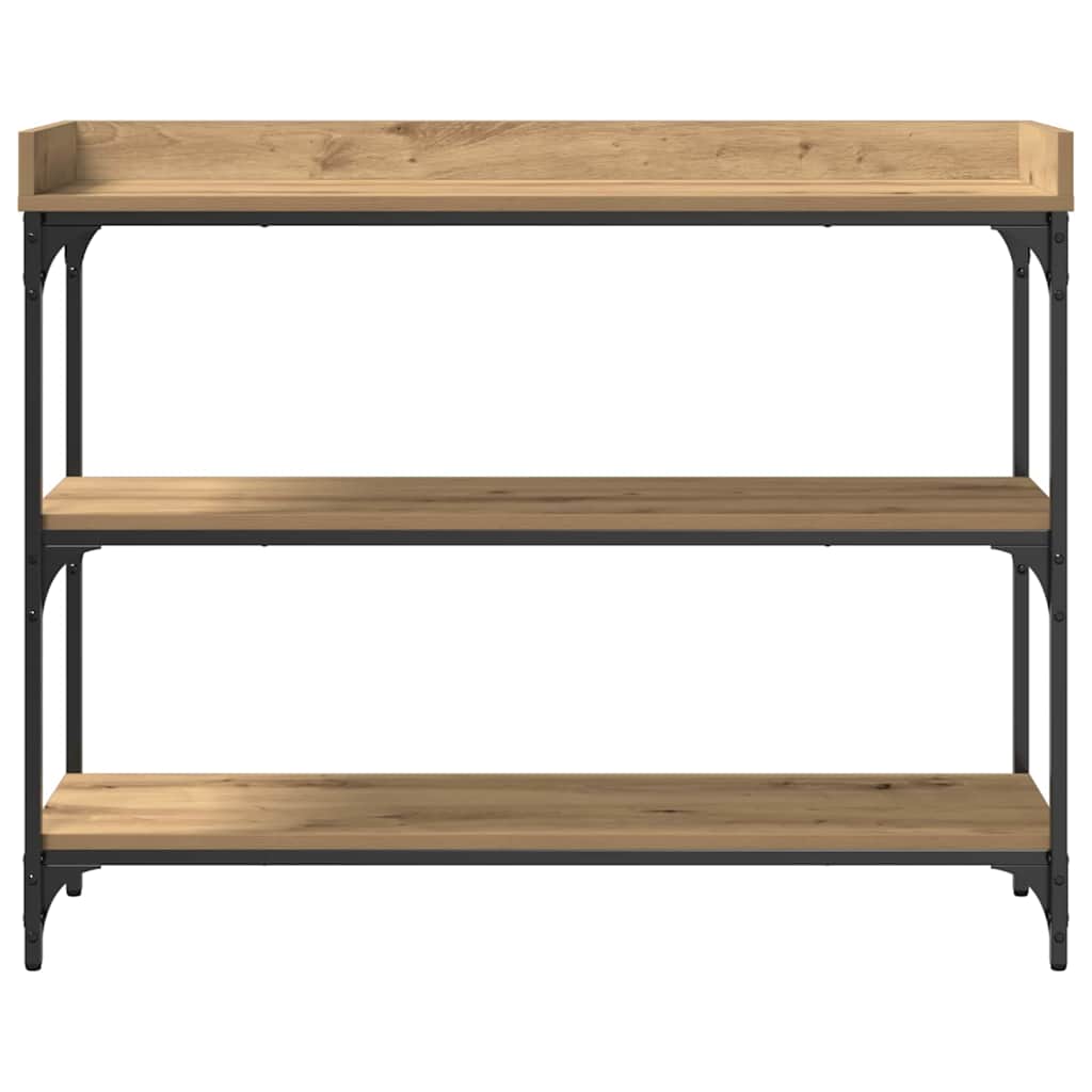 Console Tafel artisanaal eikenkleurig 100 x 30 x 80 cm