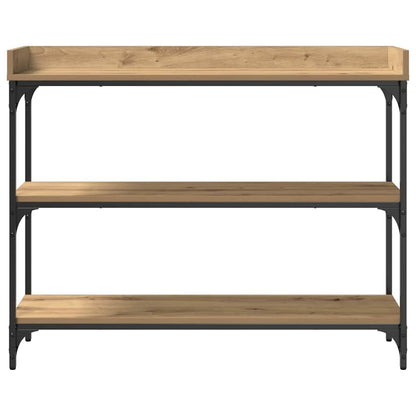 Console Tafel artisanaal eikenkleurig 100 x 30 x 80 cm