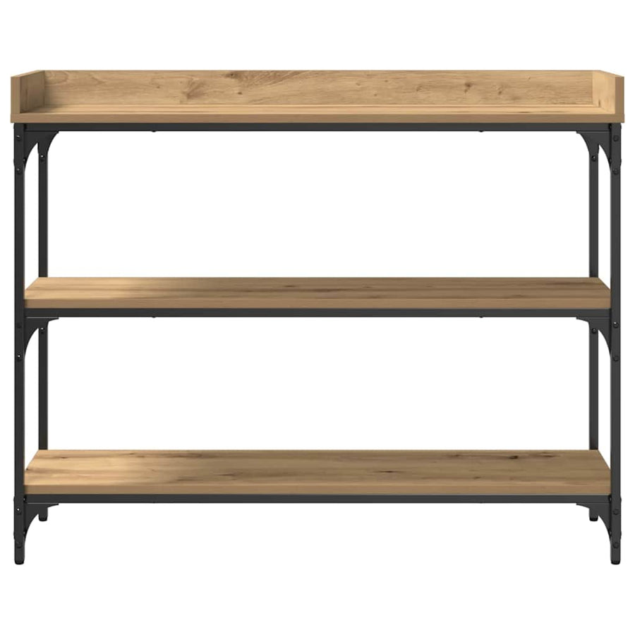 Console Tafel artisanaal eikenkleurig 100 x 30 x 80 cm