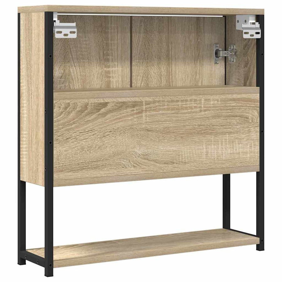 Badkamer Spiegel Beige 60 x 16 x 60 cm Glas en Engineered Hout