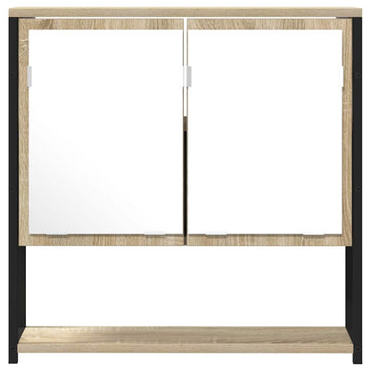 Badkamer Spiegel Beige 60 x 16 x 60 cm Glas en Engineered Hout