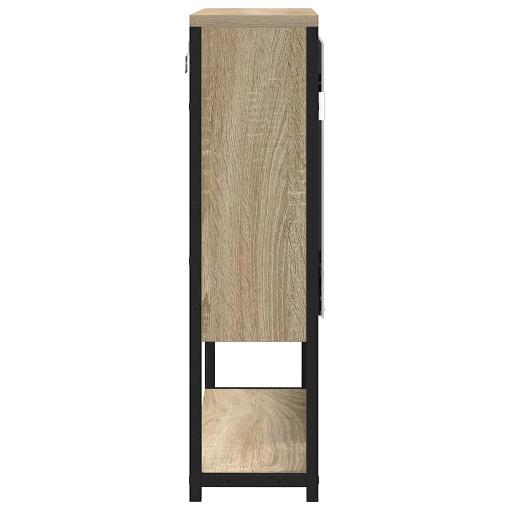 Badkamer Spiegel Beige 60 x 16 x 60 cm Glas en Engineered Hout