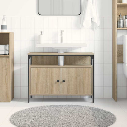 Badkamertenk te kast Bruin 80 x 30 x 60 cm Bewerkt hout