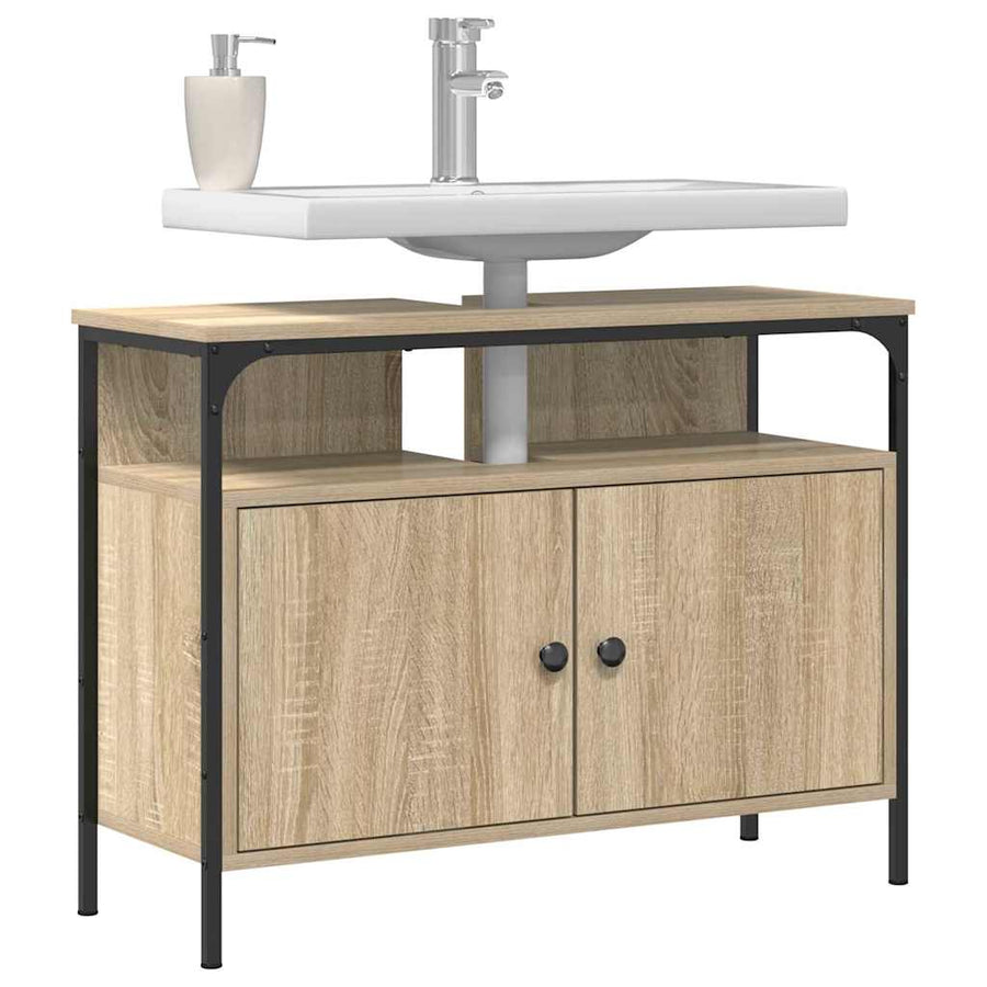 Badkamertenk te kast Bruin 80 x 30 x 60 cm Bewerkt hout
