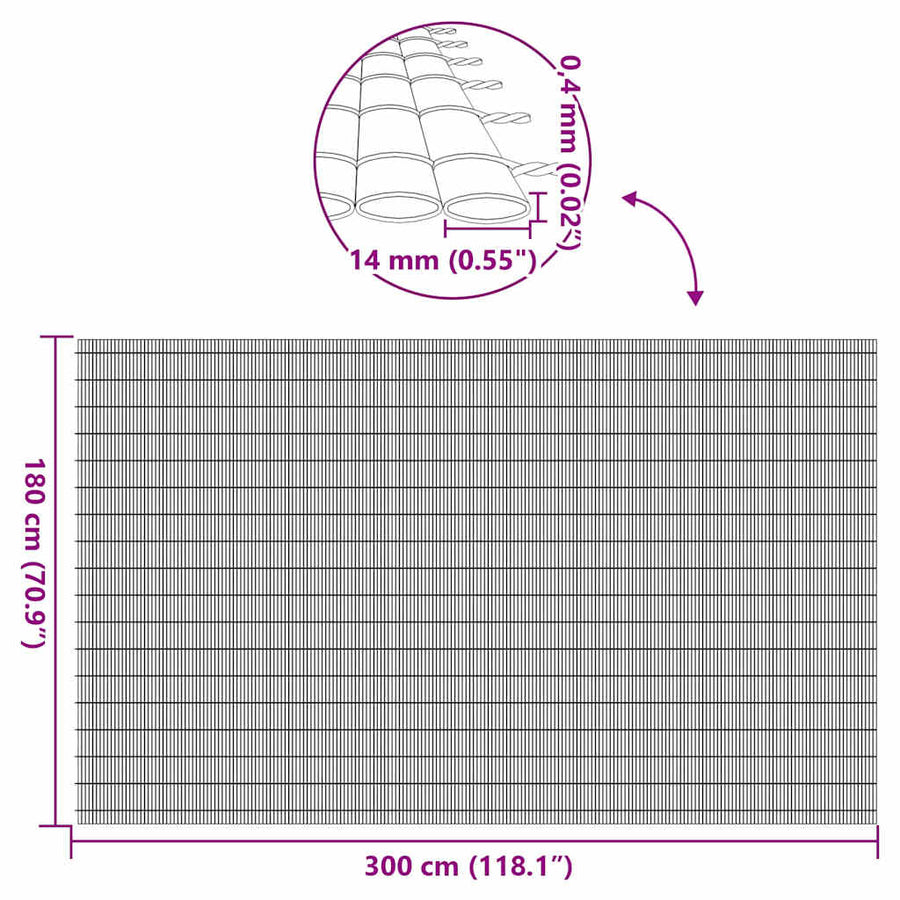 Tuinhek Dubbelzijdig Groen 1,8x3 m PVC