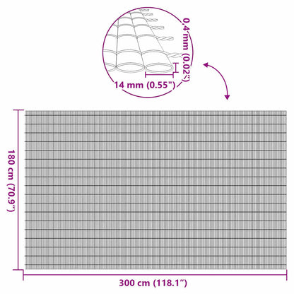 Tuinhek Dubbelzijdig Bruin 1,8x3 m PVC