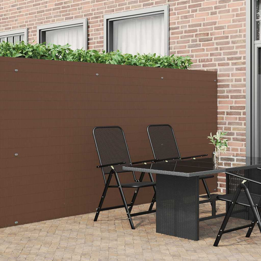 Tuinhek Dubbelzijdig Bruin 1,8x5 m PVC