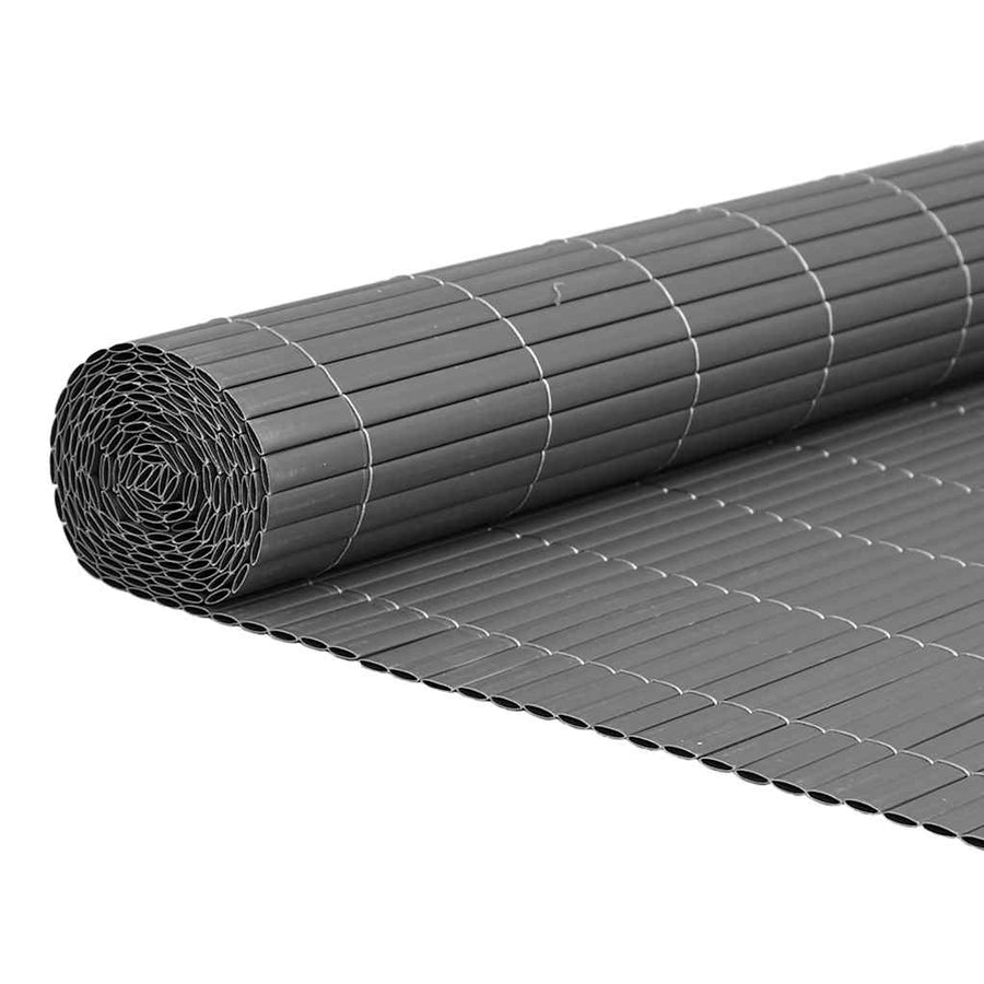 Tuinhek Dubbelzijdig Grijs 1,8x5 m PVC