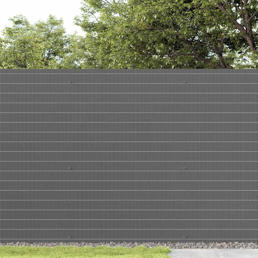 Tuinhek Dubbelzijdig Grijs 1,8x5 m PVC