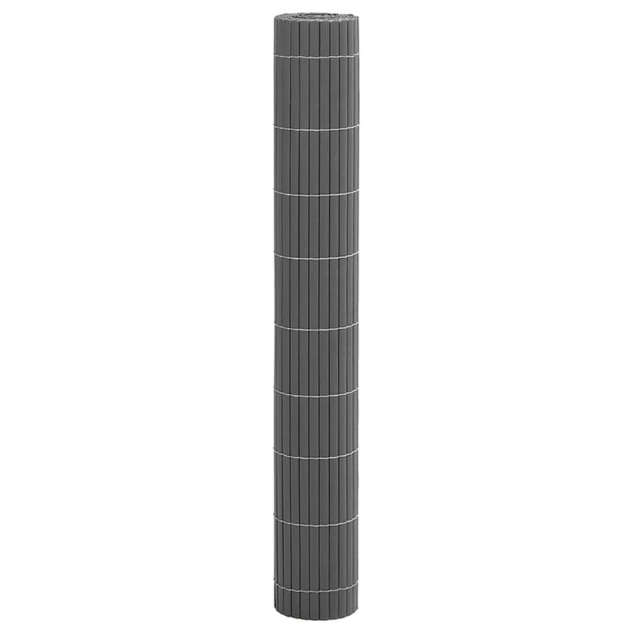 Tuinhek Dubbelzijdig Grijs 1,8x5 m PVC