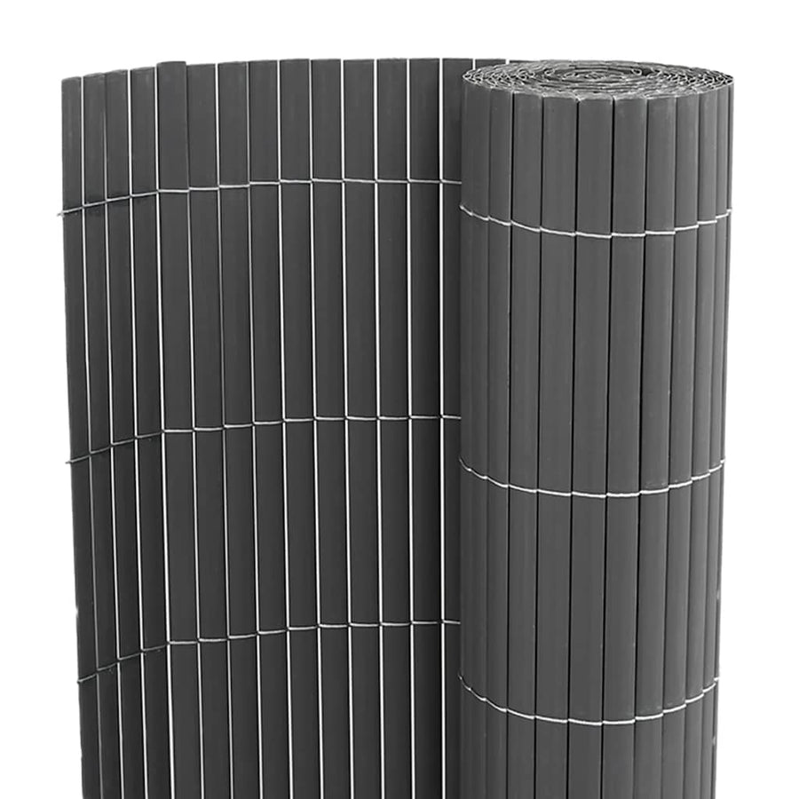 Tuinhek Dubbelzijdig Grijs 1,8x5 m PVC